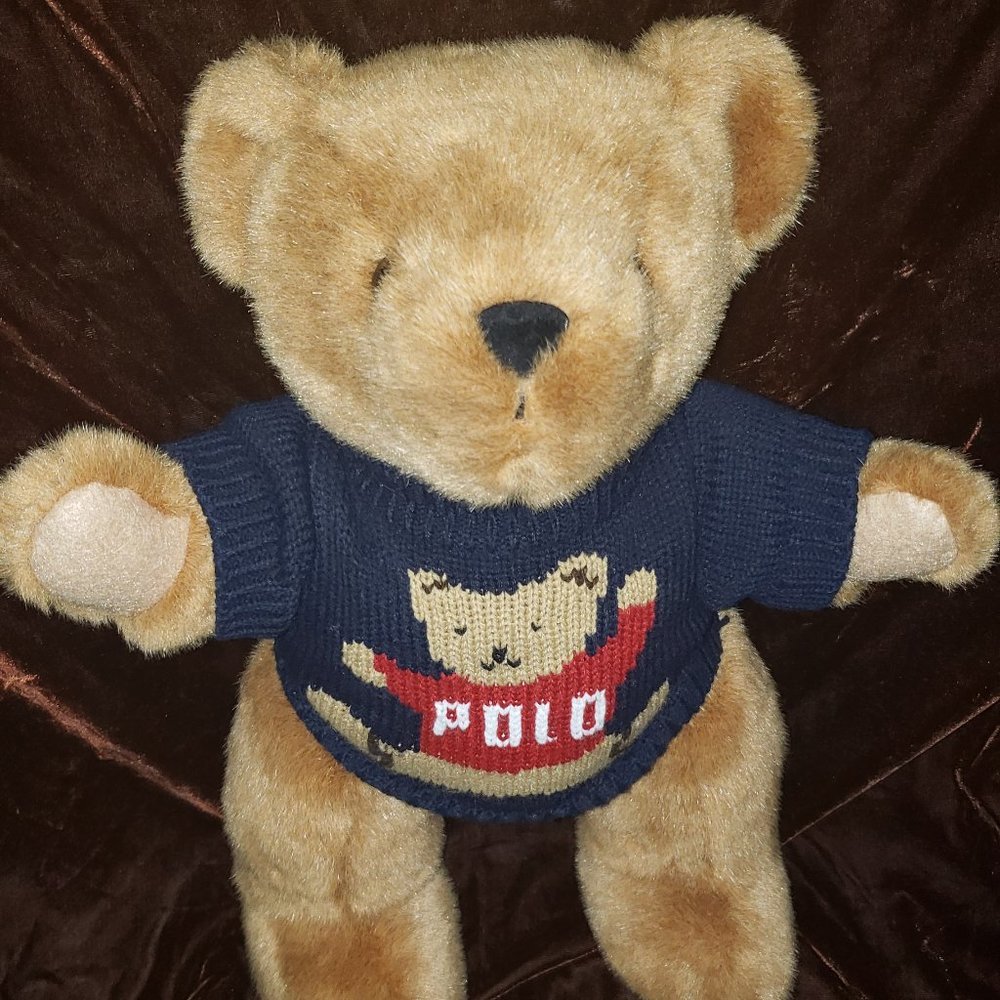 VINTAGE RALPH LAUREN POLO TEDDY BEAR 1997 RARE